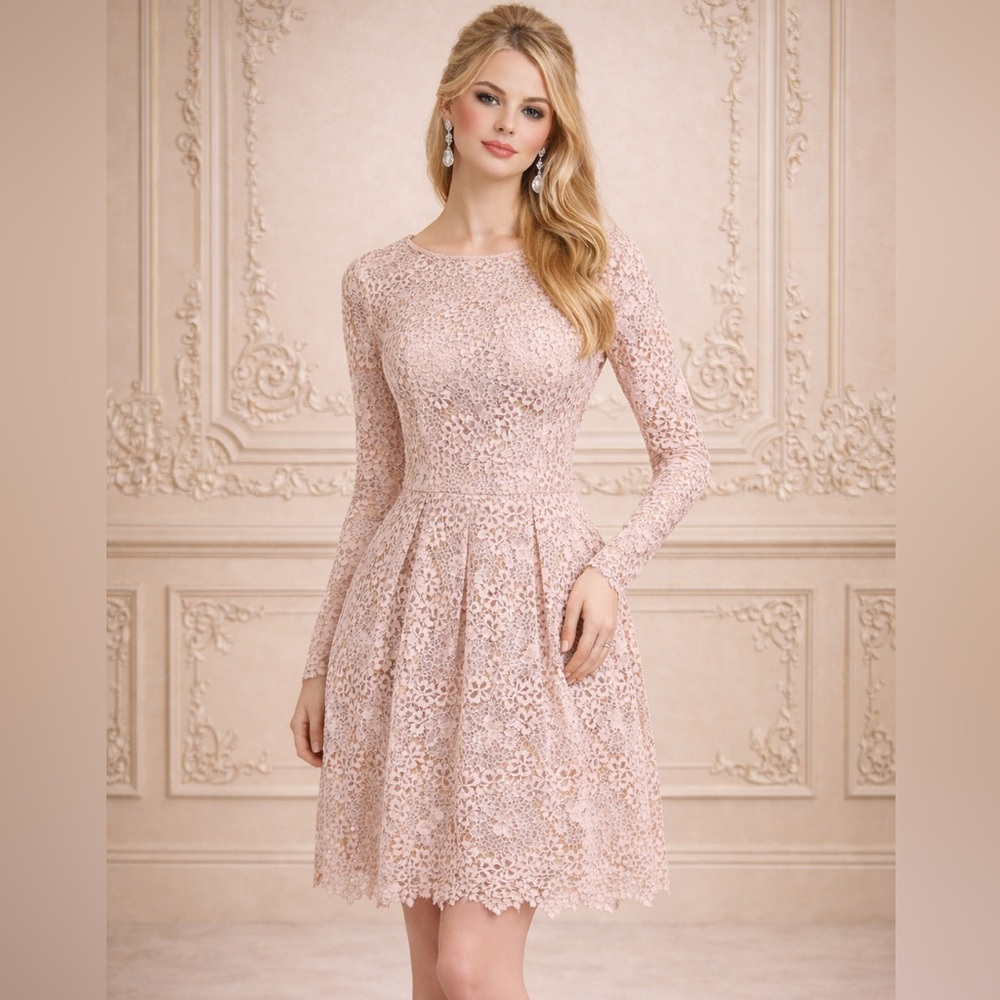 Monique Lhuillier Embroidered Dress 🤍